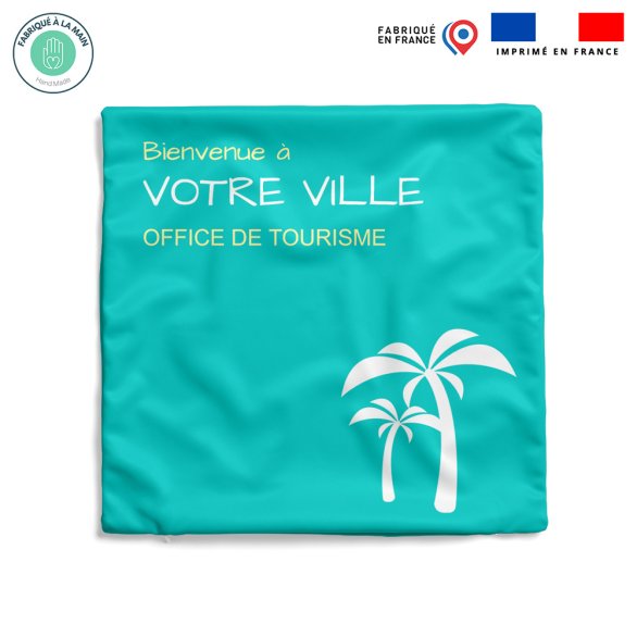 Housse coussin personnalisé 45 cm tourisme
