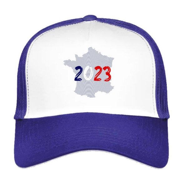 Casquette personnalisée bleue et blanche - Rugby