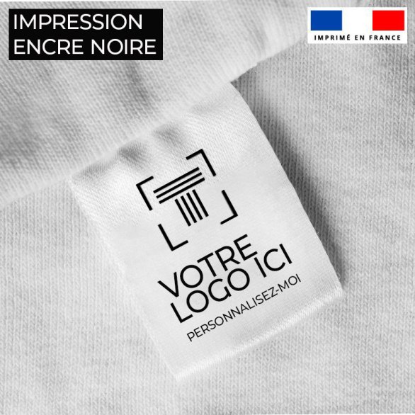 Étiquette vêtement tissée 100% coton - Label Française