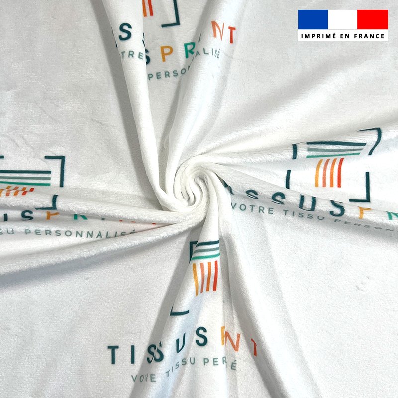 Custom printed minky fabric Tissus Print