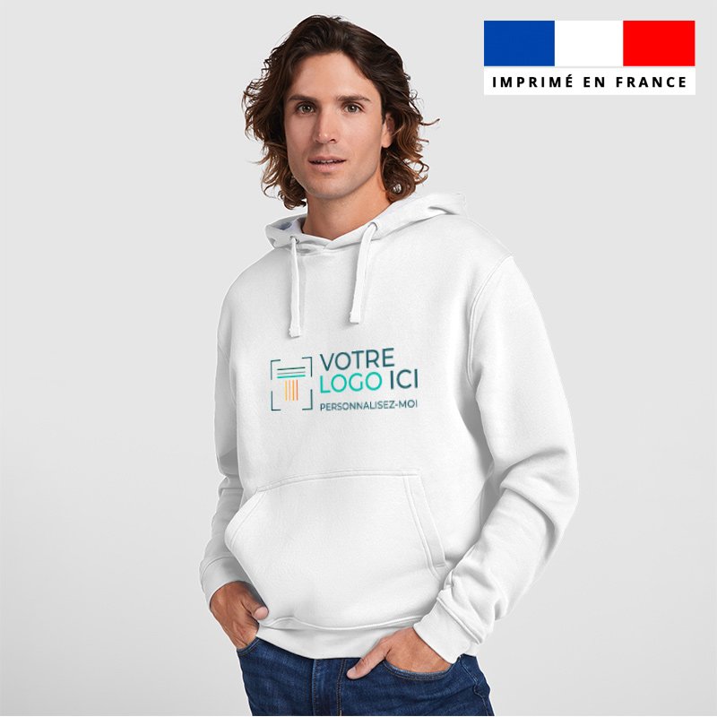 Sweat à Capuche Personnalisable Homme – Ajoutez Votre Photo/texte/logo Recto-verso | Tissu Polyester Chaud, Coupe Ajustée