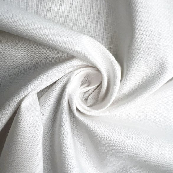 Coton cretonne uni blanc