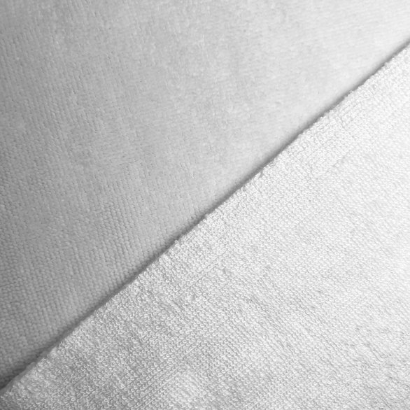 Tissu micro éponge bambou uni blanc