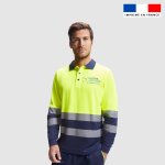 Custom long sleeve high visibility polo