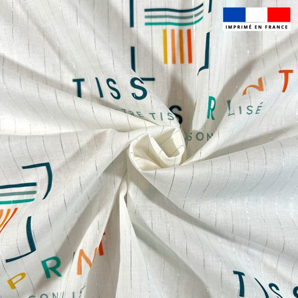 Popeline lurex personnalisée