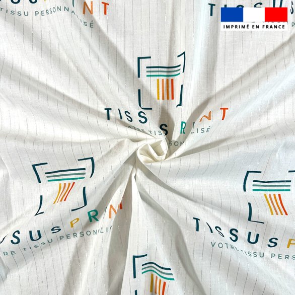 Popeline lurex personnalisée