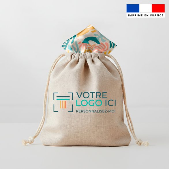 Foulard personnalisé + Sachet Tissu