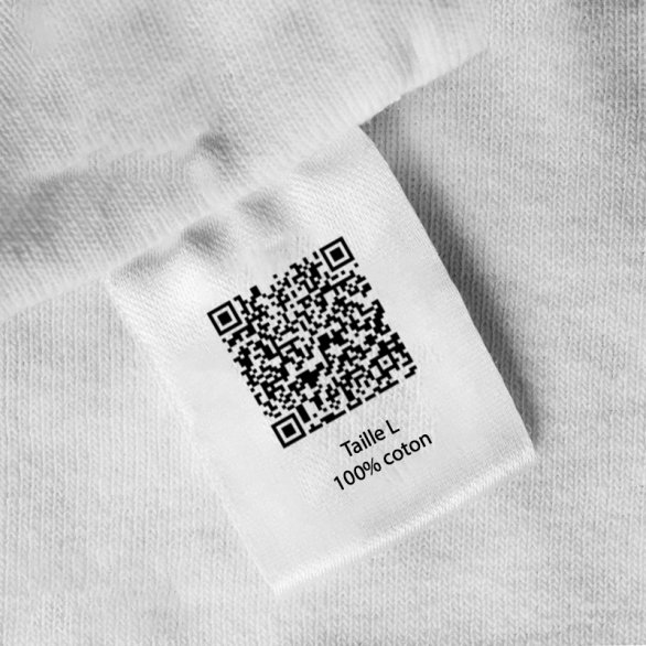 Pack x100 personalised labels 25x70mm - Black and White