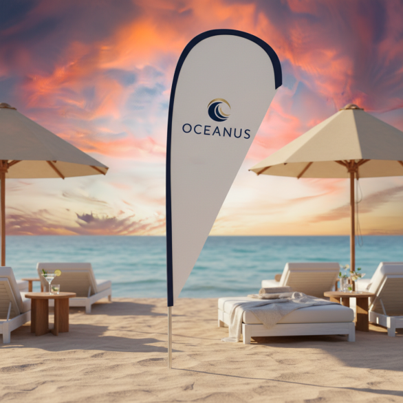 Bandiera della spiaggia in alluminio personalizzato