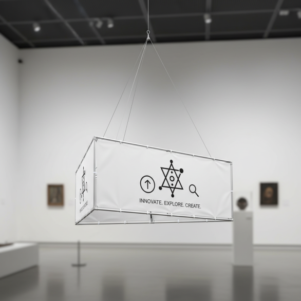 Custom suspended brand