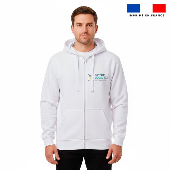 Sweat zipé à capuche personnalisé