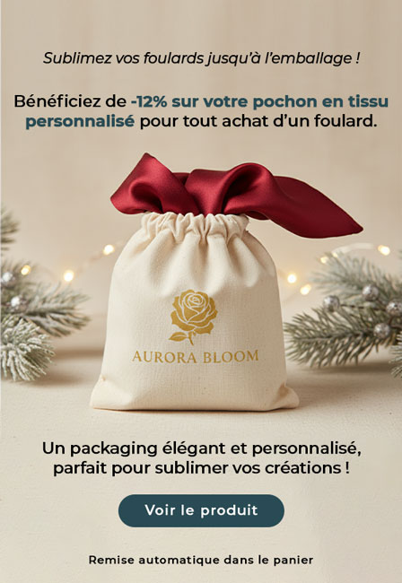 emballage cadeau personnalisé pour foulard