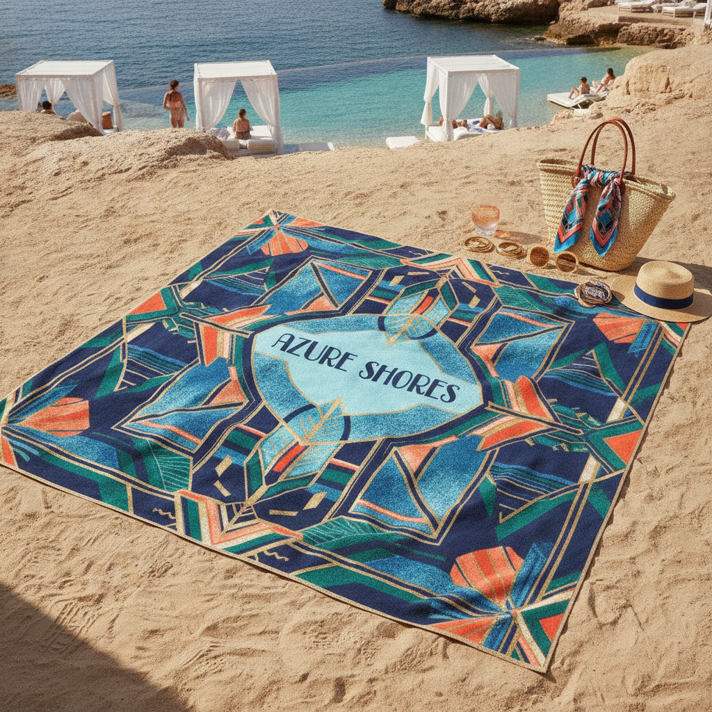 serviette de plage design personnalis&eacute;