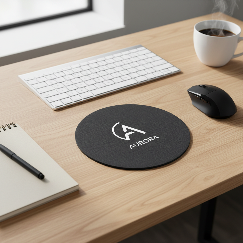 tapis de souris rond personnalisé