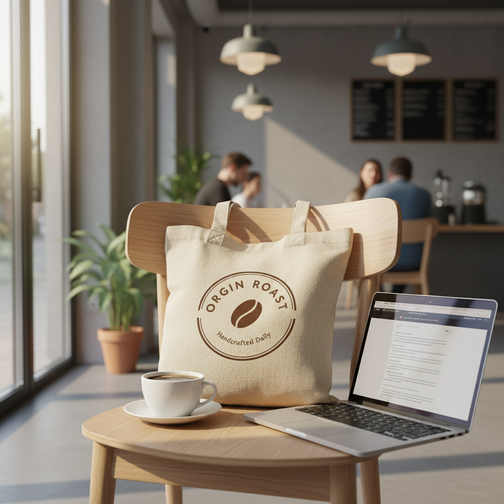 TOTE BAG PERSONNALISE CAFE