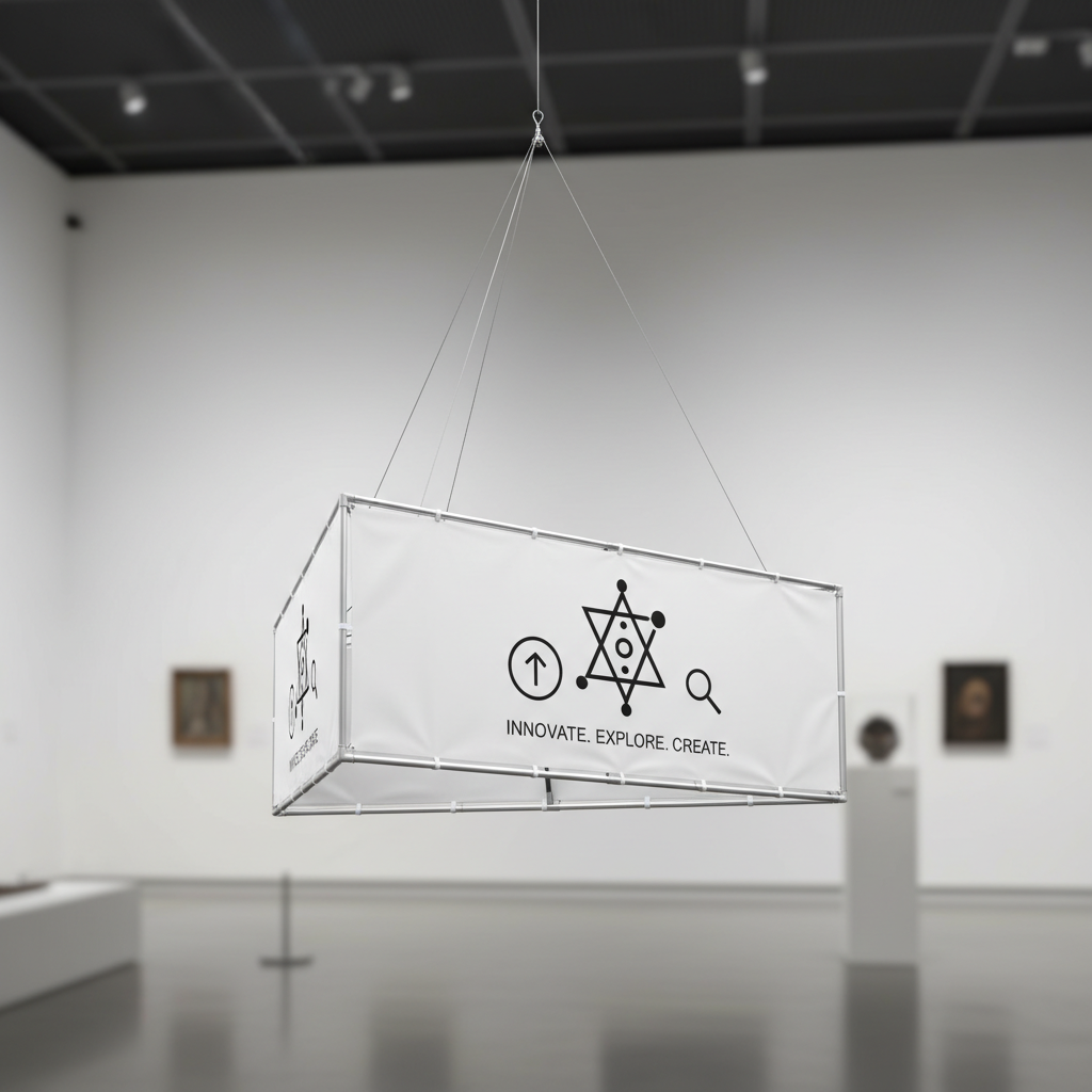 Enseigne suspendue musée