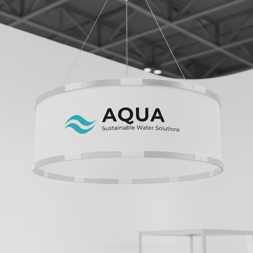 Enseigne suspendue salon professionnel