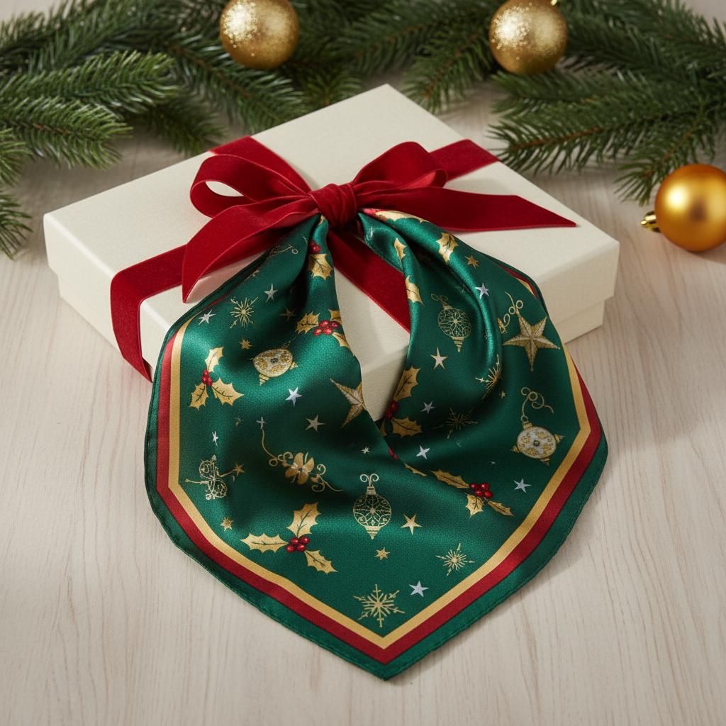 foulard cadeau client noel