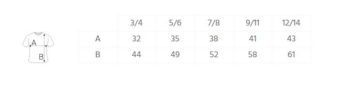 guide taille t-shirt enfant