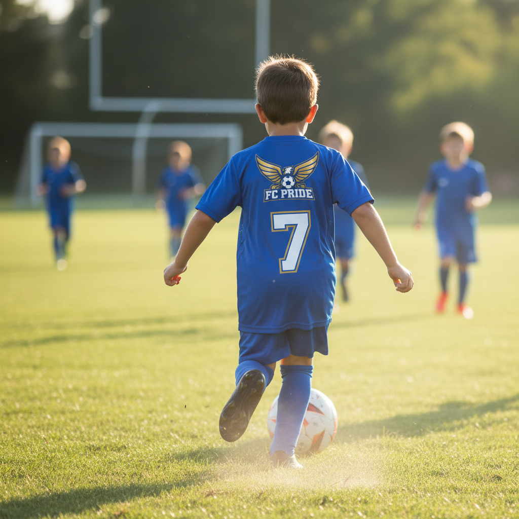 t-shirt sport enfant personnalis&eacute; num&eacute;ro