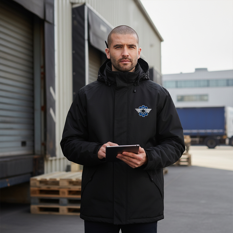 parka personnalisée logo homme