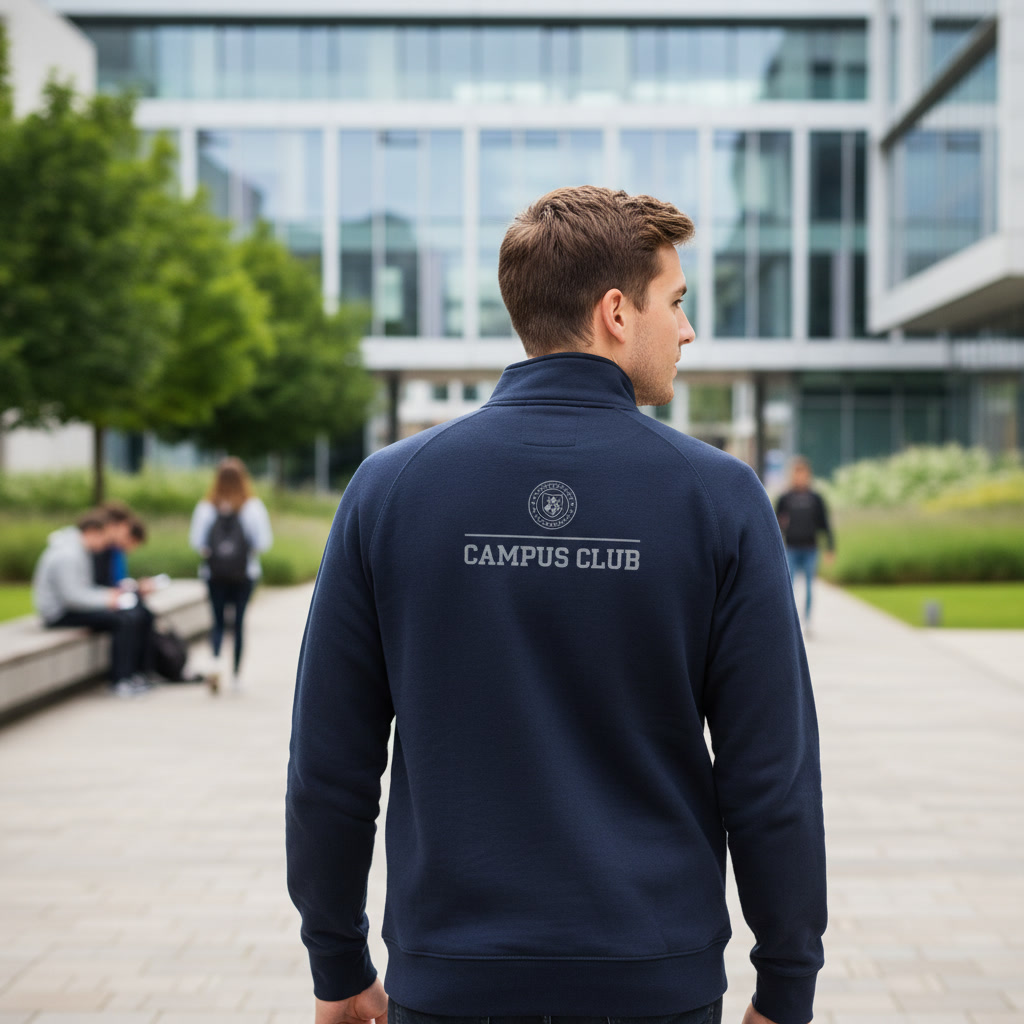 sweat zipp&eacute; personnalis&eacute; &eacute;tudiant et uniforme