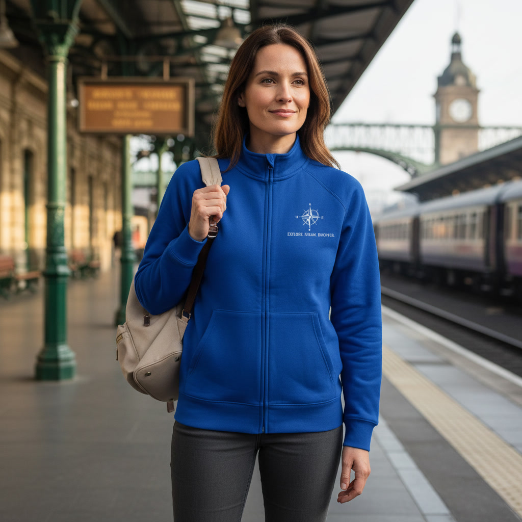 sweat zipp&eacute; personnalis&eacute; pour voyage