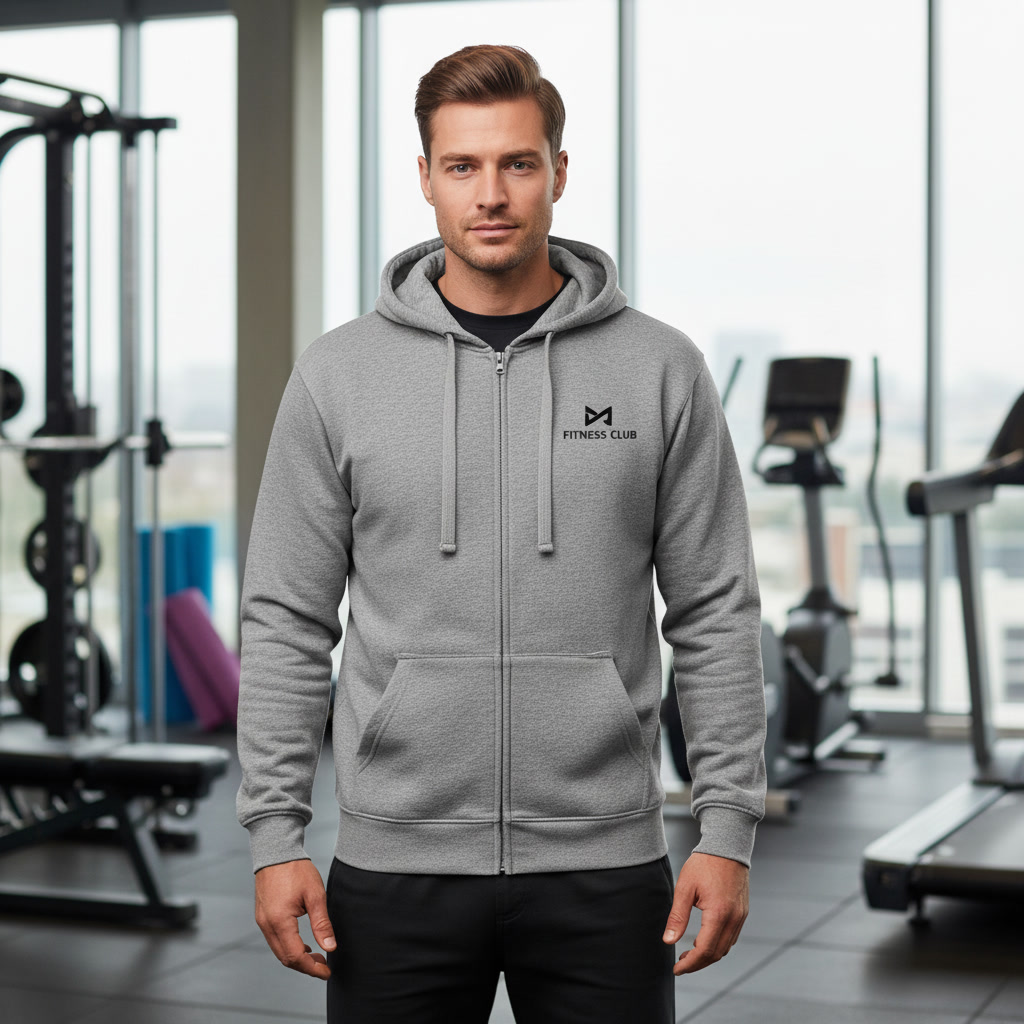 sweat zippé à capuche personnalisé pour professionnel