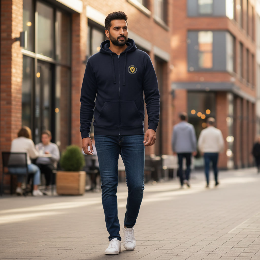 sweat zippé à capuche personnalisé équipe de football