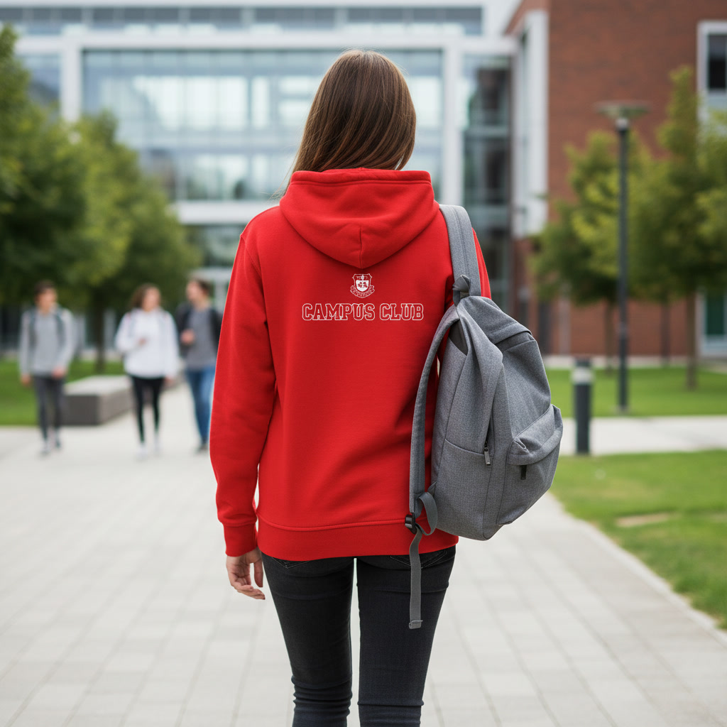 sweat zippé à capuche personnalisé pour étudiant
