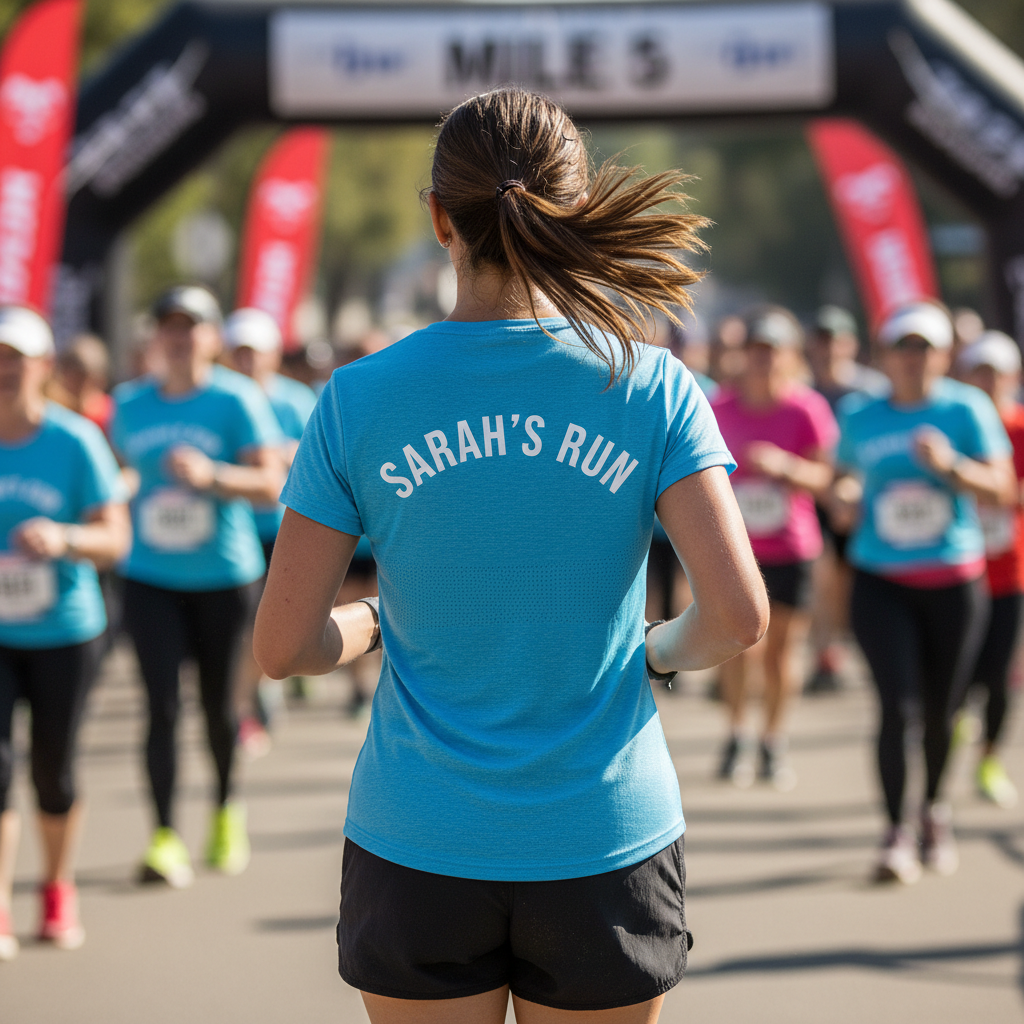 t-shirt sport femme personnalis&eacute; pr&eacute;nom