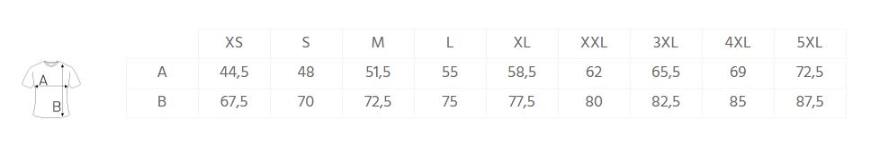 guide taille t-shirt sport homme